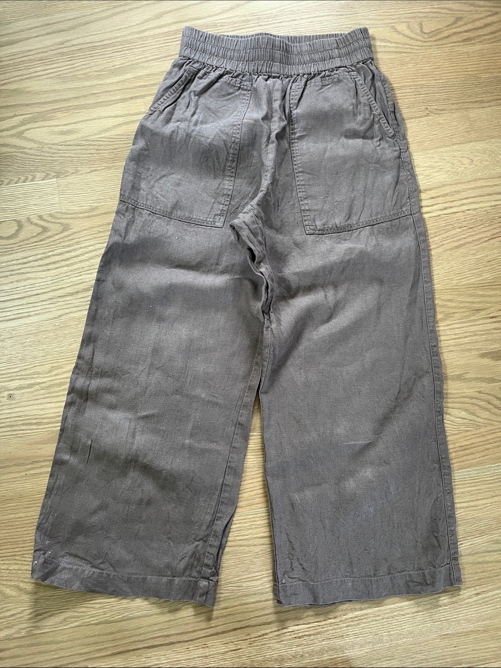NotPerfectLinen PUGLIA straight cut cropped pants chocolate brown (S/M)